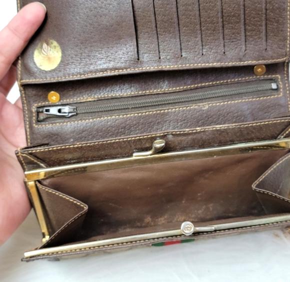 100% Authentic Gucci web sherry line wallet - Picture 4 of 10